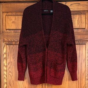 Moda International Red and Black Cardigan